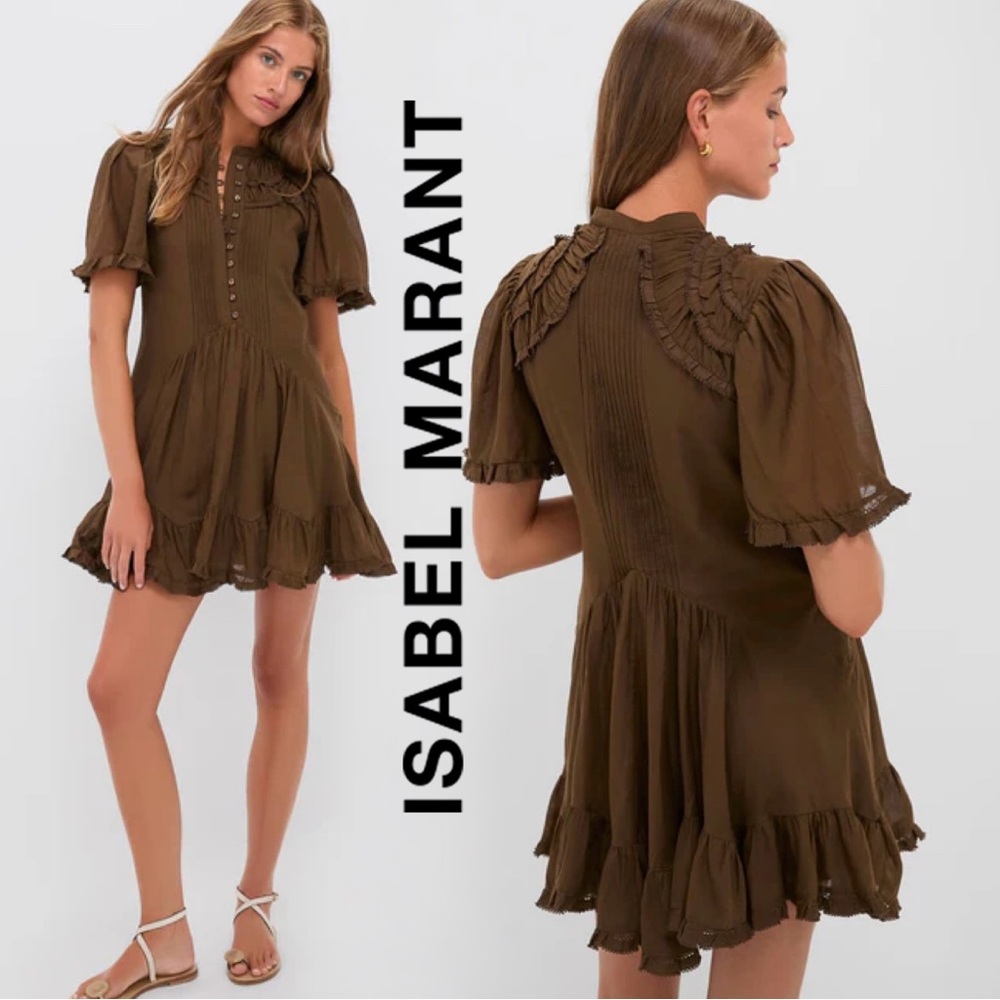 NWT Isabel Marant Ruffled Boho Celyana Mini Dress